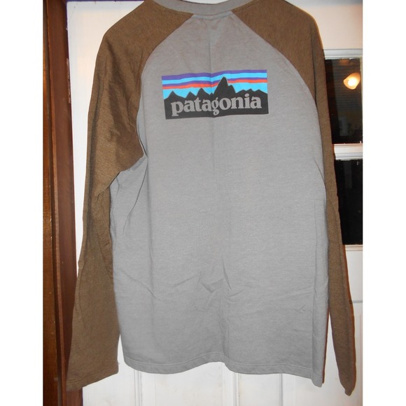 Patagonia Other - Patagonia Men's P-6 Logo Lightweight Crew Sweatshirt Size Xl Gray Brown Gorpcore